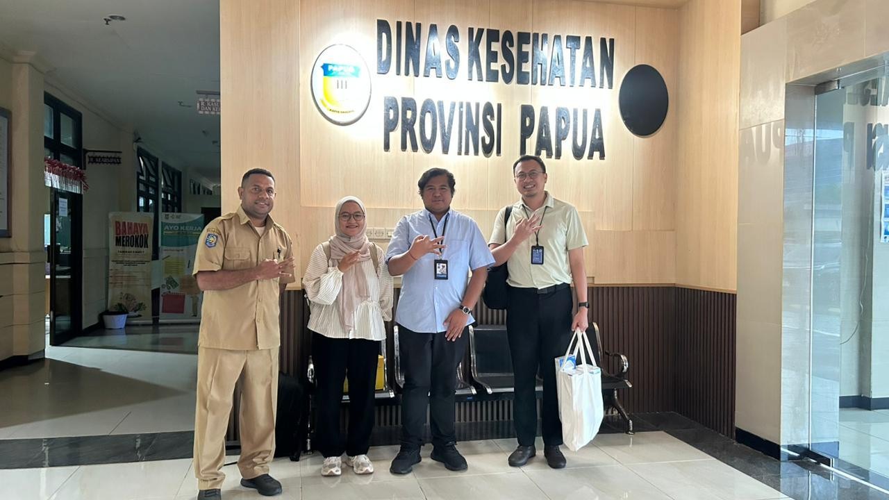 Koordinasi penelitian bersama Dinas Kesehatan Papua Dokumentasi : Bayani Nur Azmani, S.Si., M.Si