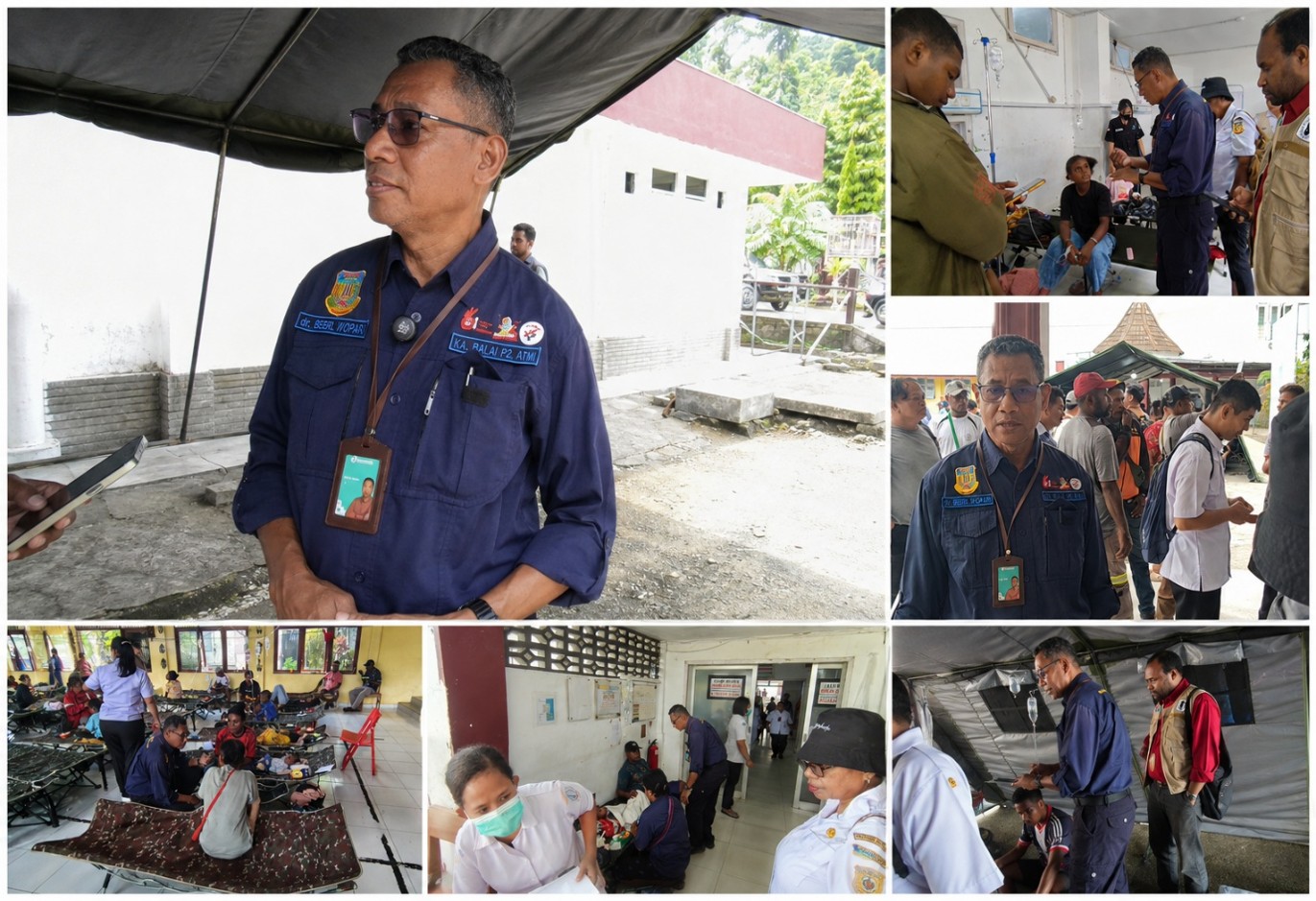 Plt. Kepala Dinas Kesehatan Provinsi Papua melakukan kunjungan terhadap korban keracunan di RSUD Youwari Kab. Jayapura